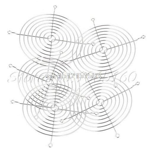 5pcs 14cm Fan PC Case Net Chrome Plated Protector Finger Guard Grill