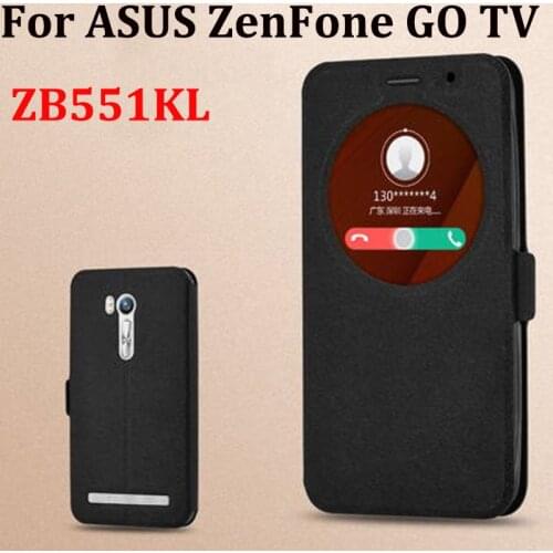 5.5inch Open window cover For ASUS ZenFone GO TV Case cover leather phone Cases For ASUS ZB551KL case back cover filp shell