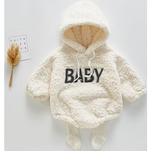 Baby Girl Clothes 2019 Winter Models Female Baby Siamese Romper Letters Go Out Climbing Clothes Baby Girl Romper
