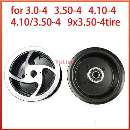 For 4.10-4 3.50-4 3.00-4 trye tire 49cc ATV Quad Go Kart Gas scooter bike motorcycle 4.10/3.50-4 4" rim wheel Alloy Rim hub