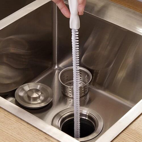 Sink Cleaning Brush Pipe Dredging Tools Drain Snake Kitchen Bathroom Pipe Cleaner Hair Removal Tools Universal Drain Unblocker