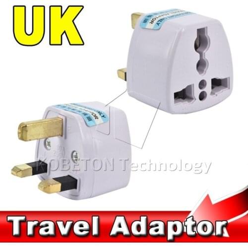 50pcs Travel Adapter!! US AU EU to UK Plug Travel Wall AC Power Adapter 250V 10A Socket Converter Electrical Power Plug