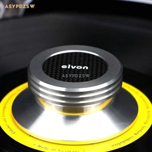 Elvon Carbon fiber metal LP Vinyl Turntable disc stabilizer Record Weight/Clamp