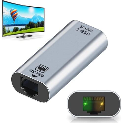 Ethernet Adapter Network Card USB C Ethernet Adapter USB Type C Female to RJ45 10/100/1000Mbps Network Adapter