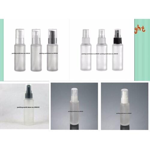 30ml frosted glass bottle with plastic pump/sprayer for lotion/emulsion/serum/foundation/toner/sprayer skin care packing