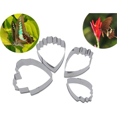Cookie Pastry Cutters DIY Peony Flower Stainless Steel Shape Cutting Mold Butterfly Wing Pattern Cutter Mould Clay Ceramic Tools