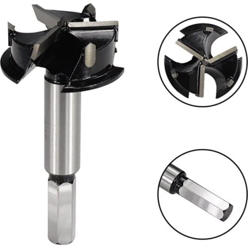 Forstner Drill Bit 35mm 3 Flutes Carbide Tip Wood Auger Cutter Woodworking Hole Saw Cutter For Power Tools Drill Bits