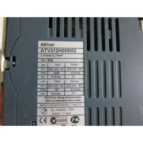 Inverter ATV312H055M2 0.55KW 200-240V , Used one , 90% appearance new ; 3 months warranty ; in stock