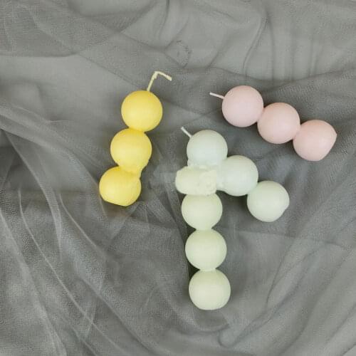 Strip Shape Round Ball Candle Silicone Mold Simple Design Romantic Aroma Candle Making Handmade Gift Home Decoration