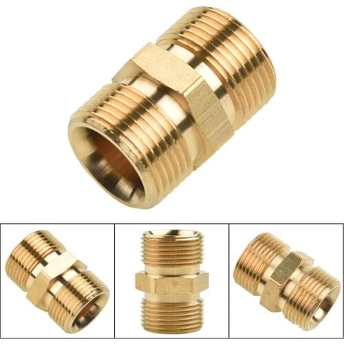Pressure Washer Jet Wash M22/14mm Male Adapter Brass Reducer Joiner For Kacher