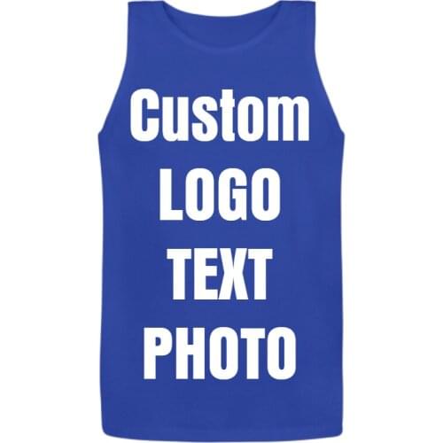 Custom Men Fitness Tank Top Men Bodybuilding Muscle Workout Vest Gyms Print LOGO/TEXT/PHOTO
