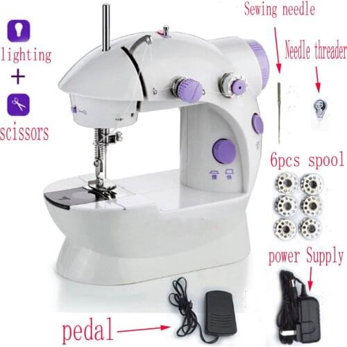 Mini Sewing Machine Portable Handheld Stitch Sew Needlework Cordless Clothes Fabrics Hand Electric Sewing Machines Accessories