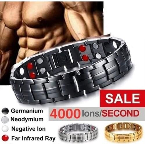 Women Men Male Bio Health Care Bracelet & Bangle Slimming Product Fashion Stainless Steel Tourmaline Magnetic Bracelets