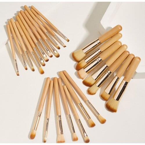 25pcs Natural Wood Makeup Brushes Set Eye Shadow Eyebrow Power Brushes Facial Makeup Cosmetic Brush Tools Foundation Brush Set