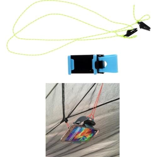 Outdoor Camping Hiking Beach Tent Watching Movies DIY Mobile Phone Holder Hanging Grip Clip