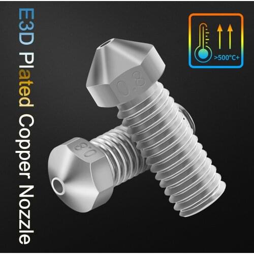 NF-V6 Volcano Plated Copper Nozzle Durable Non-stick High Performance M6 Thread For 3D Printers For E3D Volcano J-head Hotend