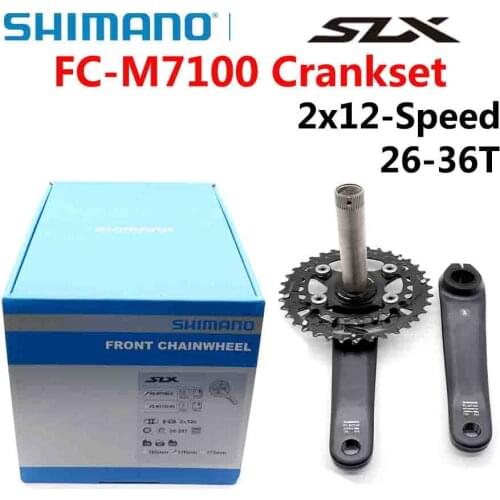 SHIMANO DEROE SLX FC M7100 Crankset M7100 2x12-Speed 26-36T 170MM 175MM HOLLOWTECH II MTB Crankset Boxed
