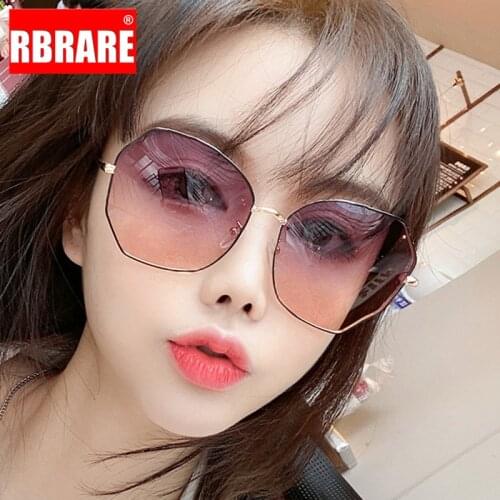 RBRARE Oversized Sunglasses Women 2021 Fashion Trend Polygonal Sunglasses Women Metal Frame Polarized Sunglasses Shades Glasses
