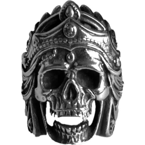Unique Gothic Skull Ring 316L Stainless Steel Titanium Steel Mens Ring Punk Jewelry Gift