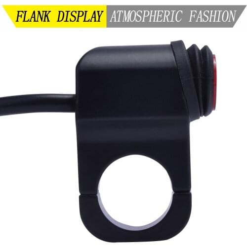 Motorcycle Handlebar Switch ON/OFF Universal Aluminum Alloy CNC Metal Morbike Indicator Light Handle Bar 12V Moto with LED light