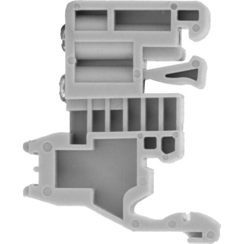 50pcs 35mm DIN Rail Terminal Block End Stopper Mounting Clips Gray High Quality