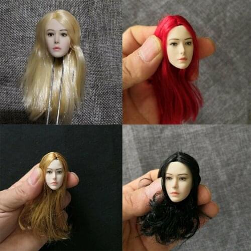 1/6 Xiao Wen Ju Beauty Head Sculpt Long Hair Head Model PVC Figure For 12"Female Body Model