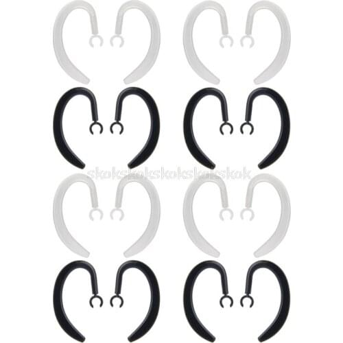 1Pair 6mm 7mm 8mm 10mm Headphone Accessories Bluetooth Earphone silicone Earhook Loop Clip Headset Ear Hook Black/Clear Jy23 19