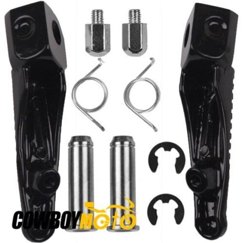 1 Pair Front Footrests Foot Rests Pegs For Kawasaki ER6N ER6F NINJA 650R 2009-2013 /Z1000 Z750 2007-2010 /ZX-6R ZX-10R 2004-2013