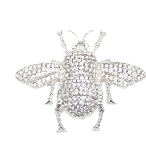 10pcs/ Fashion Wedding Gold Tone Rhinestone Brooches Vintage Bee Animal Insect Pin Brooch