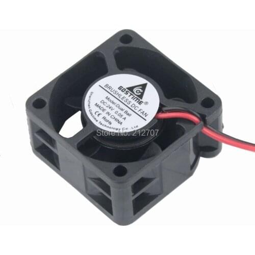 10Pcs Gdstime 40x40x20mm DC 24V 2Pin Ball Bearing 40mm Mini Computer Cooling Cooler Fan