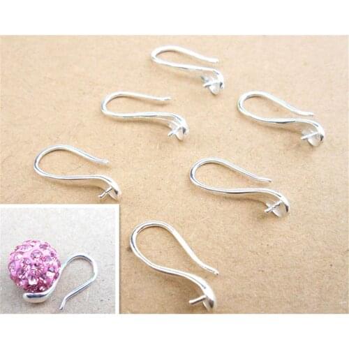 10PCS Fine Jewellery Components Genuine 925 Sterling Silver Handmade Beadings Findings Earring Hooks Leverback Earwire Fittings