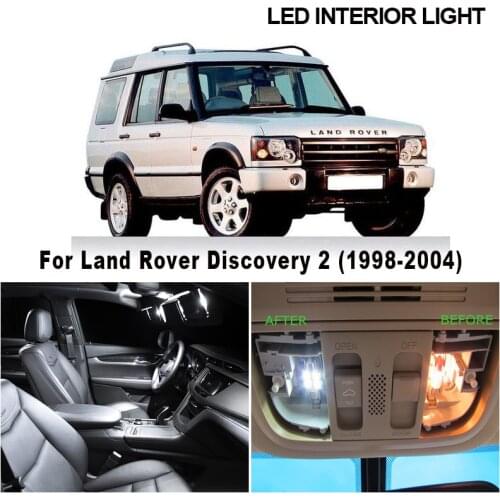 17pcs Canbus White No Error Bulbs LED License Plate Lamp Interior Dome Roof Light Kit For Land Rover for Discovery 2 1998-2004