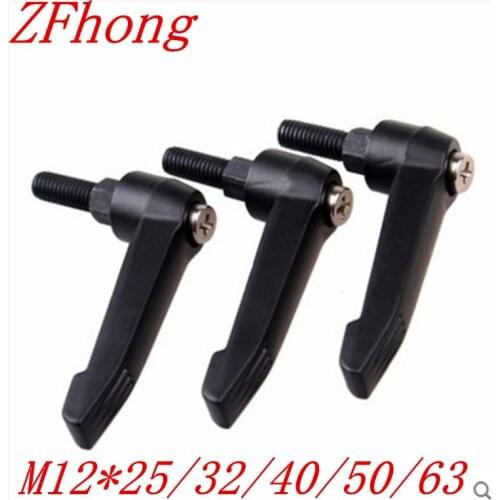 2PCS/LOT M12*25/32/40/50/60 m12 Male Thread Adjustable Handle 12mm Thread Knob Clamping Handles
