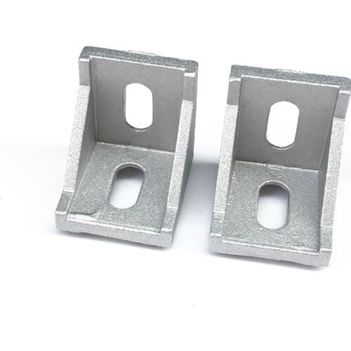 20pcs 4040 Brackets Corner fitting angle aluminum 40x40 L Connector bracket fastener for 4040 Industrial Aluminum Profiles