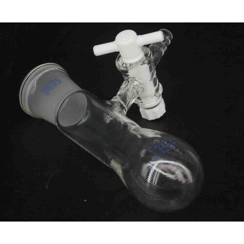 25ml PTFE Reactor Rotary Evaporator Joint 24/29 GG17 Glass Flask Round Bottom Long Neck Labware
