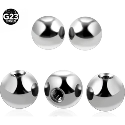 50pcs/lot 16G 14G Titanium Screw Balls Accessories Body Jewelry Rings Lip Nipple Pircings Eyebrow Piercings Stretcher Rings
