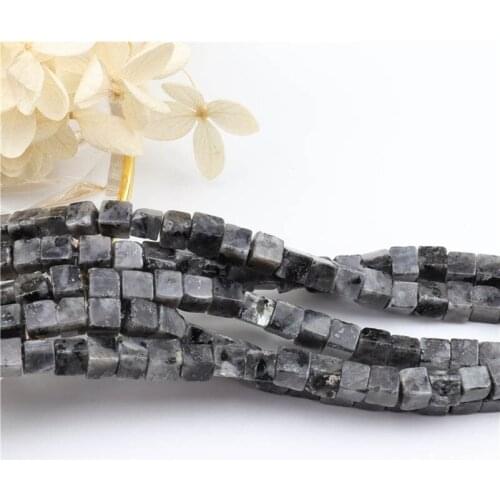 6MM Natural Genuine Black Larvikite Labradorite Gemstones Loose Beads Round Energy Stone Power Beads for Jewelry Making 15"