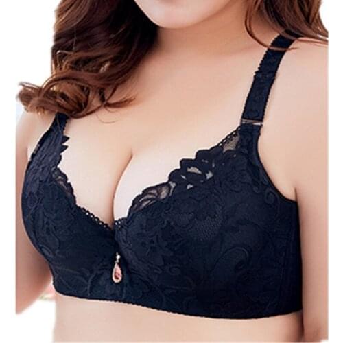 Womens Clothing Lace Bra Push Up Shapers C D Cup Plus Size Women Underwear Underwire Bustiers Brassiere 34 38 42 46 50