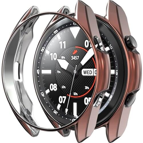 TPU Plated Shell for samsung galaxy watch 3 45mm 41mm case Shock-Proof Cover for galaxy watch 41mm 45mm cases Protect Bumper