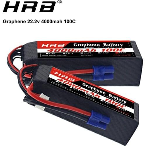 HRB Graphene Battery 6S 22.2V 4000mah 100C XT90 connector Lipo Battery for Goblin 570 AlIGN trex 450L 550 helicopter RC Car Boat