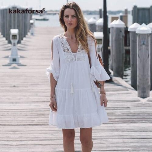 Kakaforsa Summer Dresses With Flounces