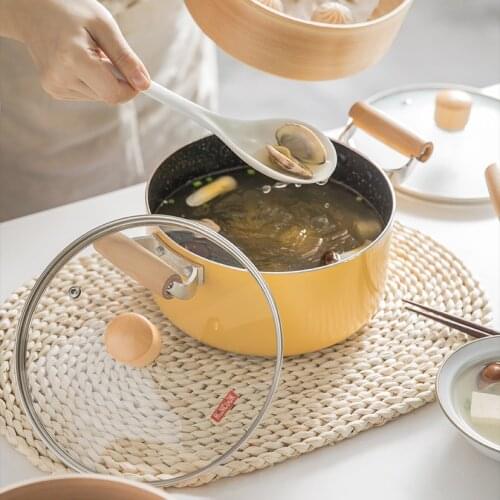 Cooking Milk Soup Stock Pots Maifan Stone Nonstick Breakfast Pan Stew Pot Korean Noodles Ollas De Cocina Kitchenware DG50TG