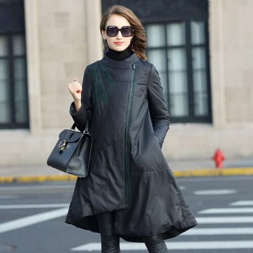 Leather Jacket Women Genuine Leather Jacket Women Embroidery Duck Down Winter Coat Women Clothes 2020 Veste Femme AKF-9632 YY886