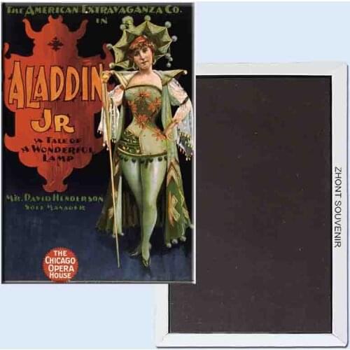 Aladdin Jr A Tale Of A Wonderful Lamp David Henderson 24107 Retro nostalgia fridge magnets