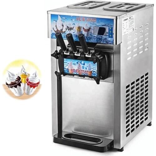 Commercial Soft Ice Cream Machine Stainless Steel Ice Cream Vending Machine 1200W