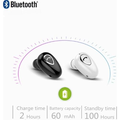 Wireless Bluetooth In Ear Earphones Music Sport Earbuds Mini Handsfree BT Computer Headset With Mic Microphone For PC Smartphone