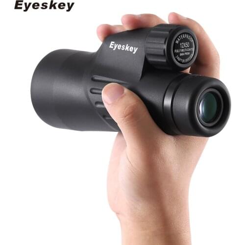Eyeskey Professional Monocular 12x50 HD Telescope Powerful Waterproof Long Range monocular for Camping Concert Zoom binoculars