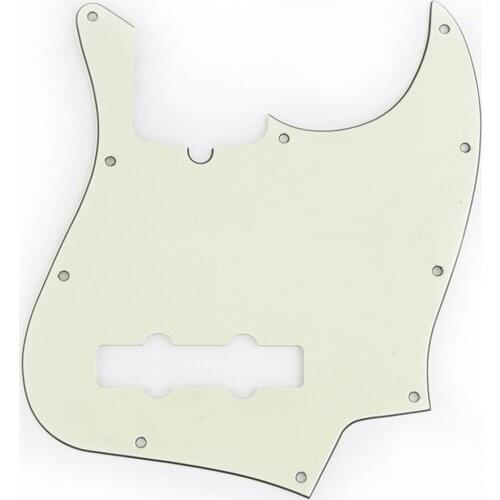 Musiclily Pro 10-Hole Modern Style J Bass Pickguard for 4 String American Jazz Bass, 3Ply Mint Green