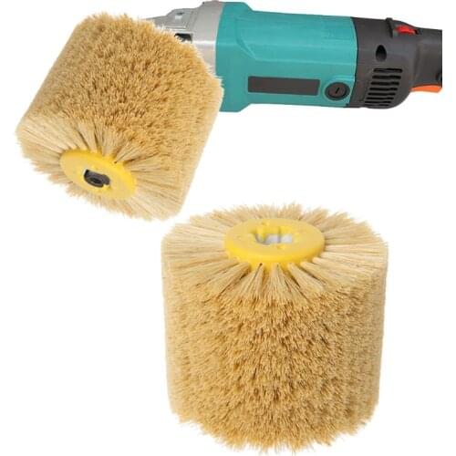 New Deburring Sisal Wire Round Brush Head Polishing Grinding Buffing Wheel Woodworks