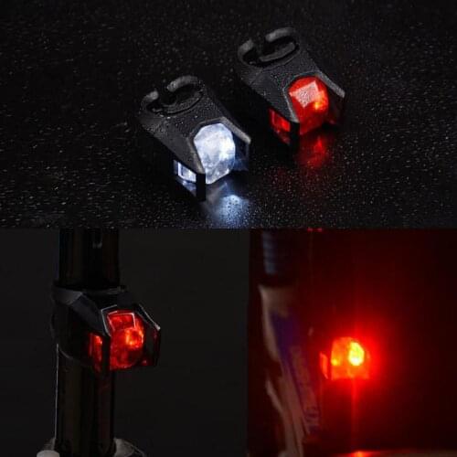 New Style Bicycle Night Riding Taillight Road Mountain Bike Riding Safety Light Bicycle Waterproof Brake Light Red Blue White